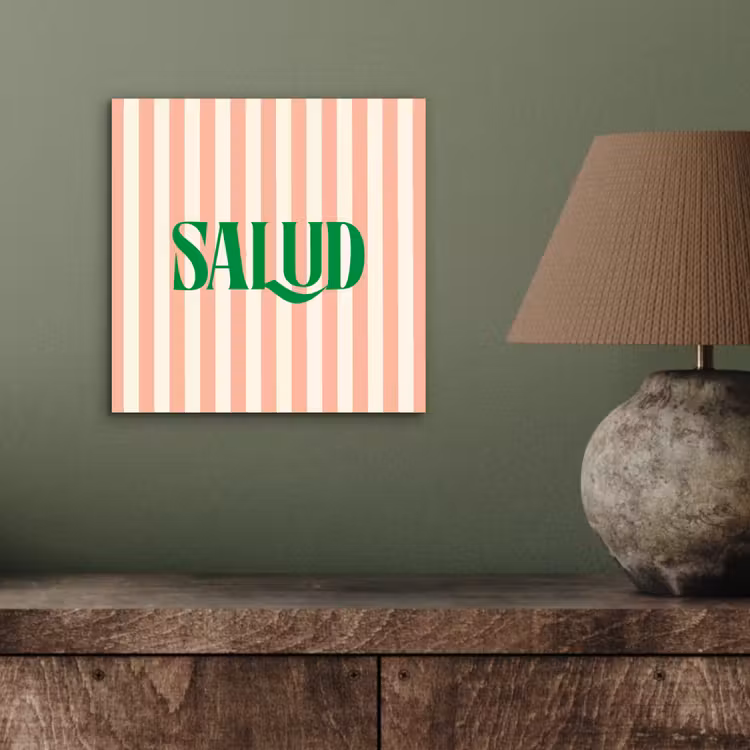 Zachtroze - Groen - Strepen - Salud aluminium wit klein -sfeer2