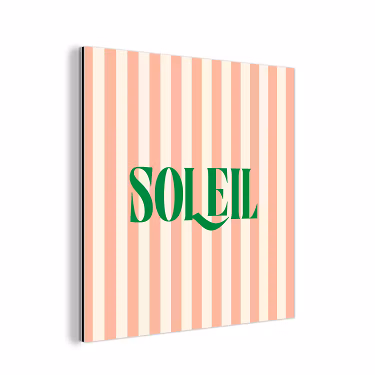 Zachtroze - Groen - Strepen - Soleil aluminium wit klein -3d