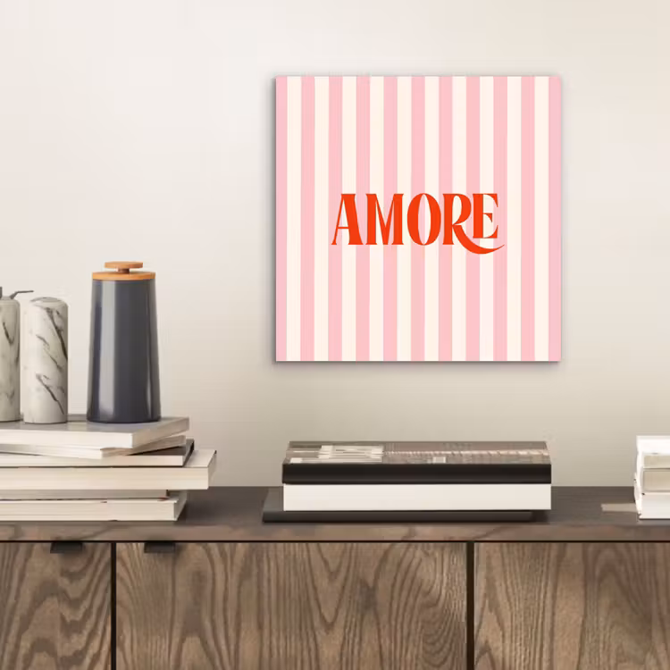 Zachtroze - Rood - Strepen - Amore aluminium wit klein -sfeer1