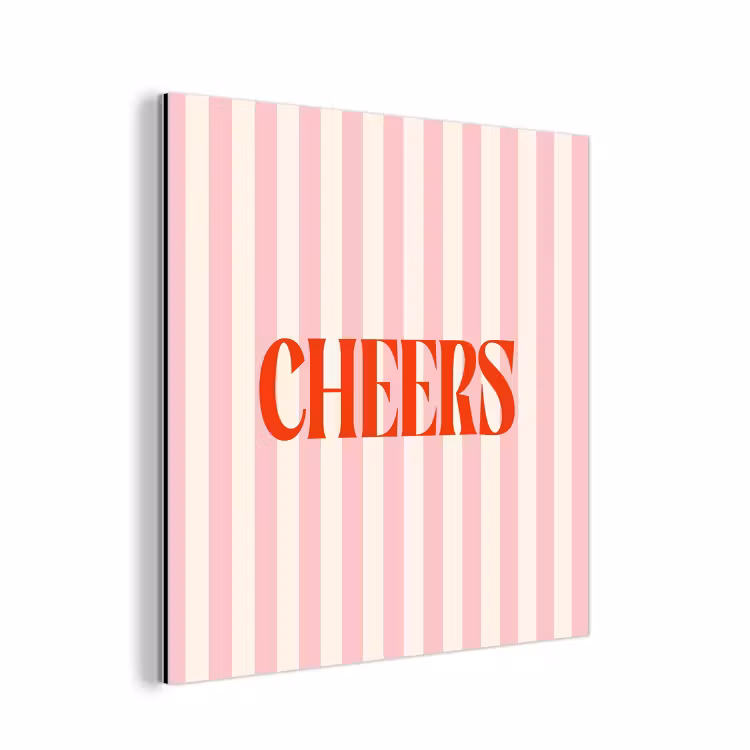 Zachtroze - Rood - Strepen - Cheers aluminium wit klein -3d