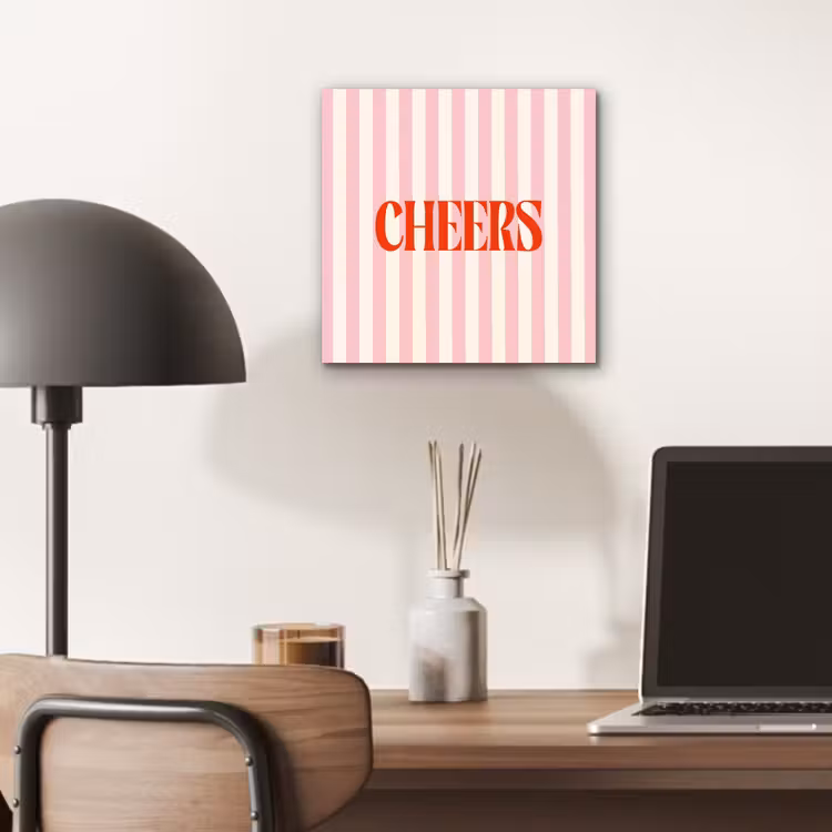 Zachtroze - Rood - Strepen - Cheers aluminium wit klein -sfeer5