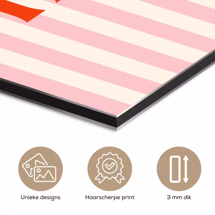 Zachtroze - Rood - Strepen - Hope aluminium wit klein -closeup_NL