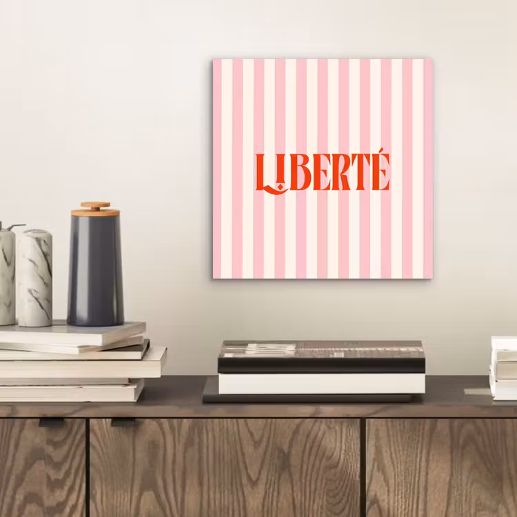 Zachtroze - Rood - Strepen - Liberté aluminium wit klein -sfeer1