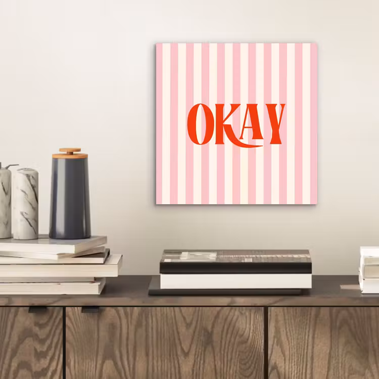 Zachtroze - Rood - Strepen - Okay aluminium wit klein -sfeer1