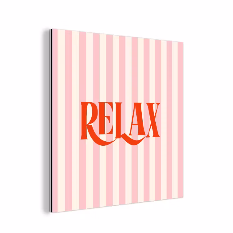 Zachtroze - Rood - Strepen - Relax aluminium wit klein -3d