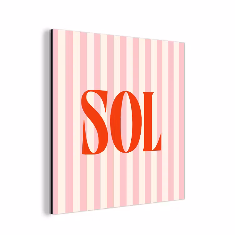 Zachtroze - Rood - Strepen - Sol aluminium wit klein -3d