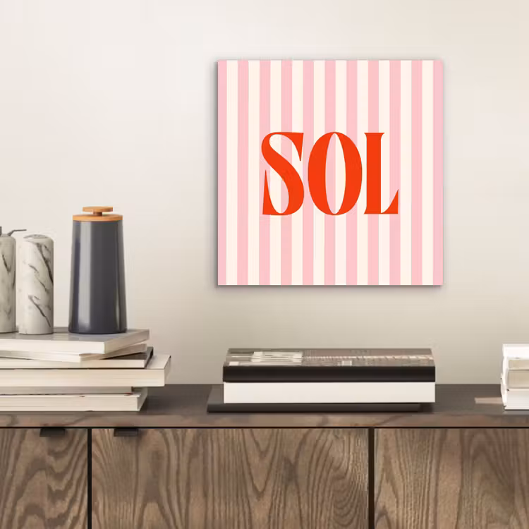Zachtroze - Rood - Strepen - Sol aluminium wit klein -sfeer1