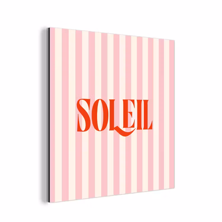 Zachtroze - Rood - Strepen - Soleil aluminium wit klein -3d