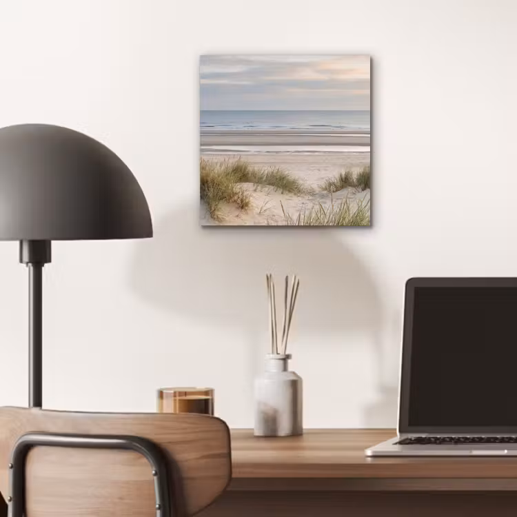 Zandstrand - Bewolkt - Duinen aluminium wit klein -sfeer5