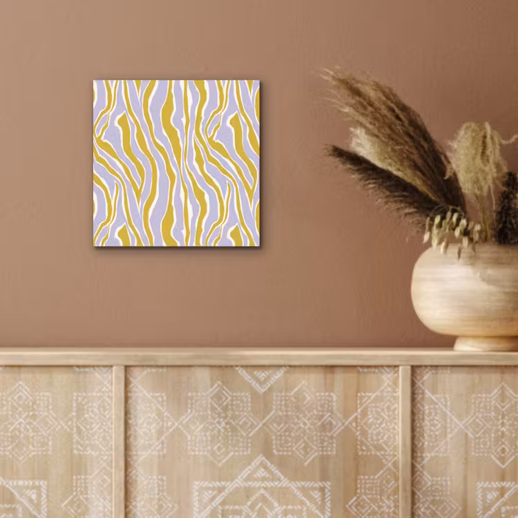 Zebra - Modern - Meerkleurig aluminium wit klein 46 -sfeer4