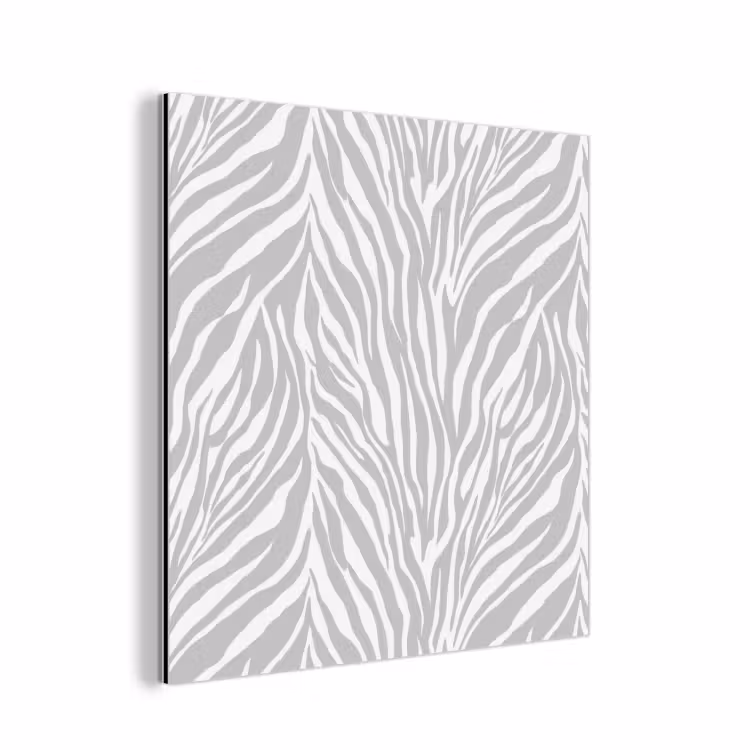 Zebra - Motief - Grijs aluminium wit klein 46 -3d