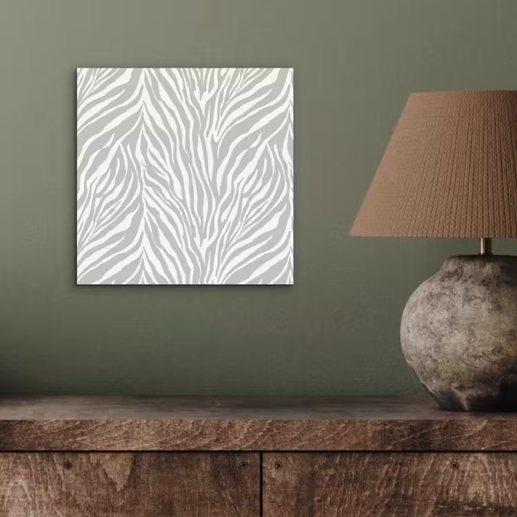 Zebra - Motief - Grijs aluminium wit klein 46 -sfeer2