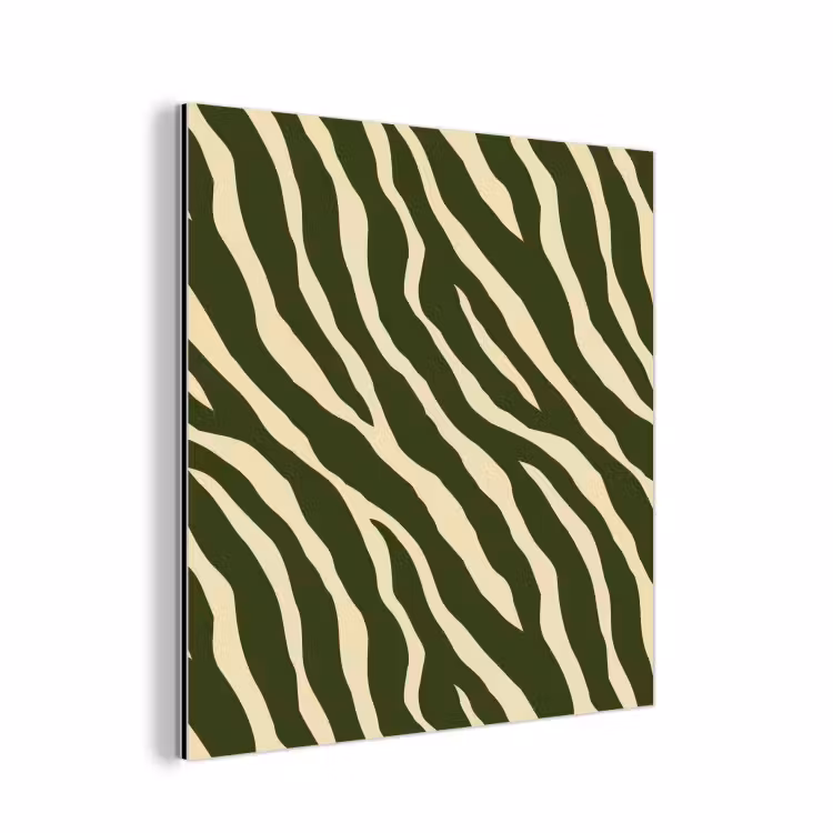 Zebra - Patroon - Groen aluminium wit klein 46 -3d