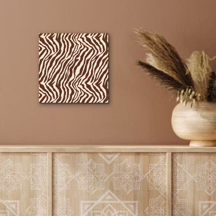 Zebra - Patroon - Zwart - Wit aluminium wit klein 46 -sfeer4