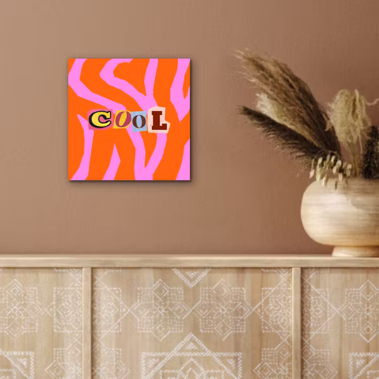 Zebraprint - Grafisch - COOL - Oranje aluminium wit klein -sfeer4