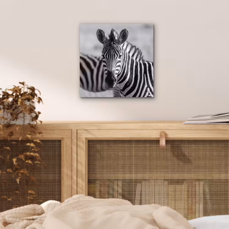 Zebra's - Zwart - Wit aluminium wit klein -sfeer3