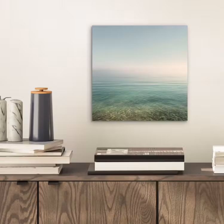 Zee - Horizon - Blauw - Mist aluminium wit klein -sfeer1