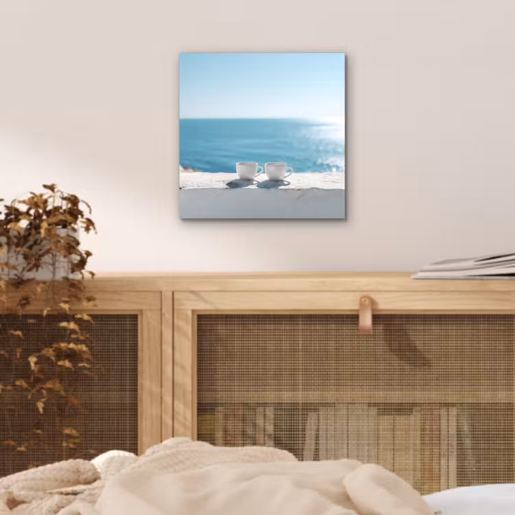 Zee - Koffiekopjes - Zomers aluminium wit klein -sfeer3