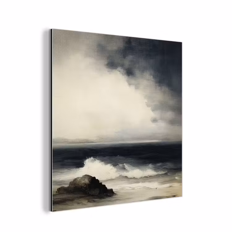 Zee - Rotsen - Storm aluminium wit klein -3d