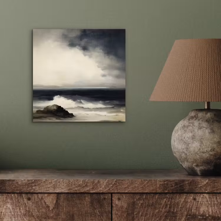 Zee - Rotsen - Storm aluminium wit klein -sfeer2