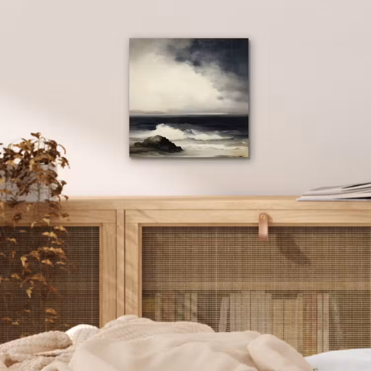 Zee - Rotsen - Storm aluminium wit klein -sfeer3