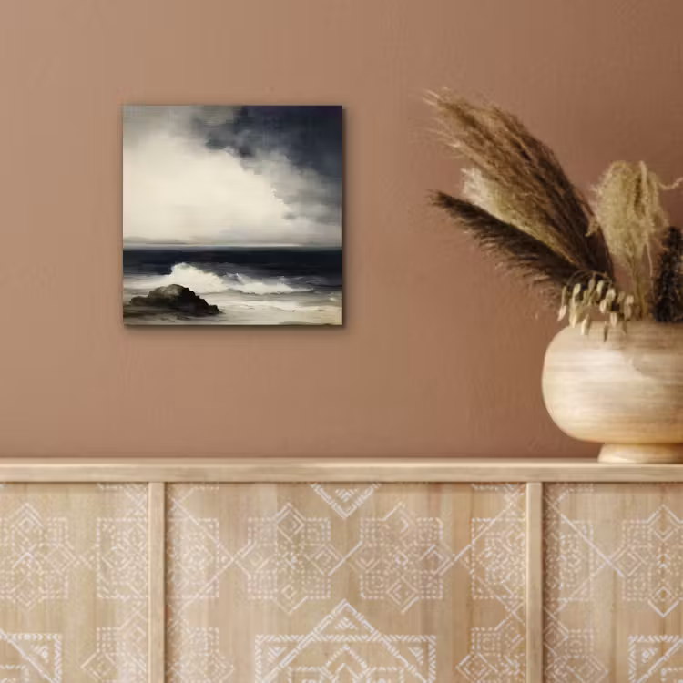 Zee - Rotsen - Storm aluminium wit klein -sfeer4