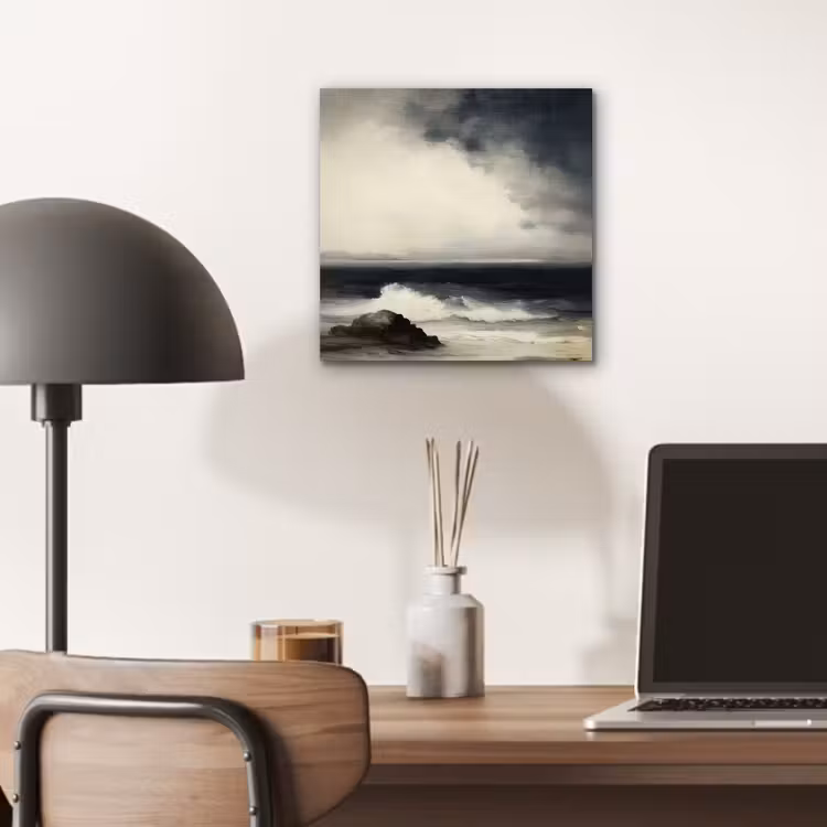 Zee - Rotsen - Storm aluminium wit klein -sfeer5