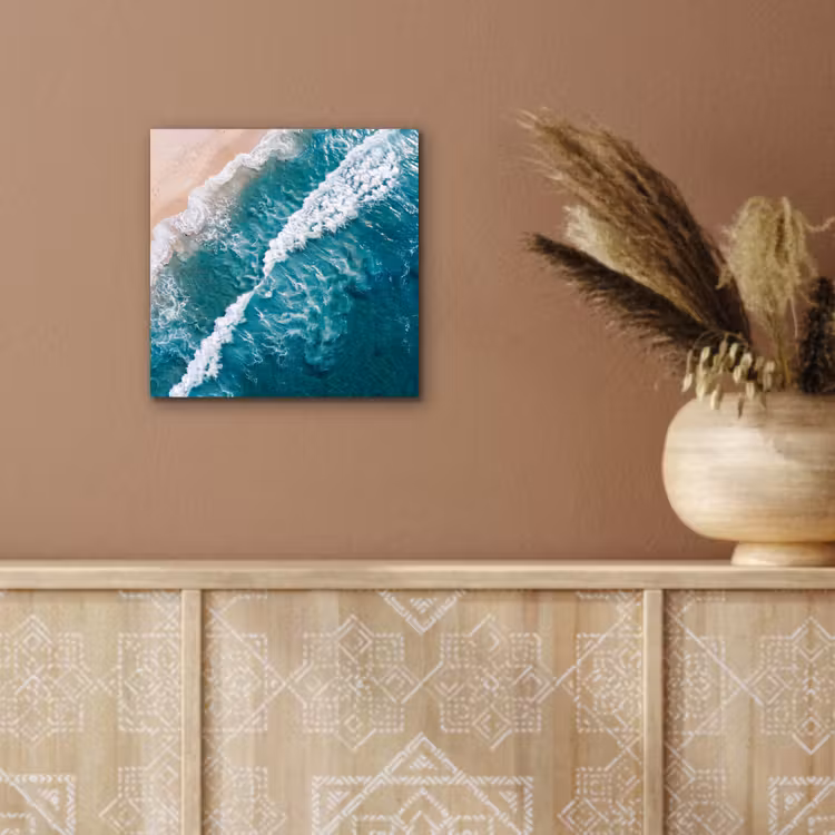 Zee - Strand - Golven - Natuur - Blauw aluminium wit klein -sfeer4