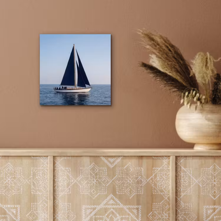 Zeilboot - Zee - Blauw aluminium wit klein -sfeer4