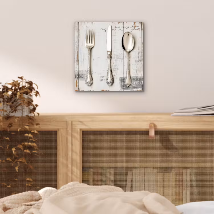 Zilver - Bestek - Hout aluminium wit klein -sfeer3