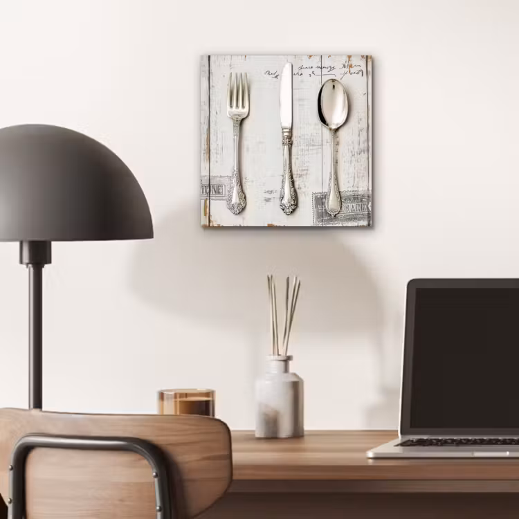 Zilver - Bestek - Hout aluminium wit klein -sfeer5