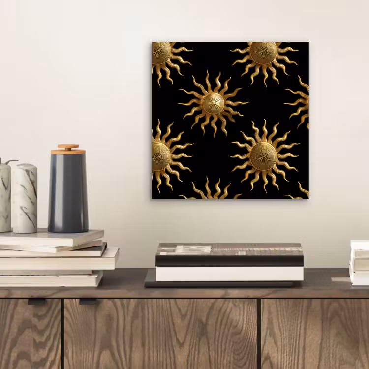 Zon - Patroon - Luxe - Goud - Zwart aluminium wit klein 46 -sfeer1