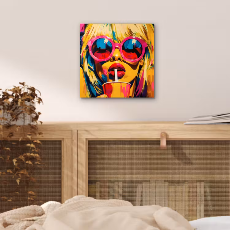 Zonnebril - Roze - Vrouw - Rietje aluminium wit klein -sfeer3