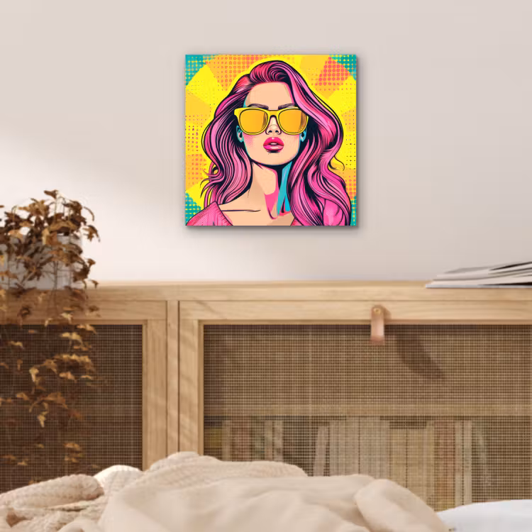 Zonnebril - Vrouw - Zonnig - Geel aluminium wit klein -sfeer3
