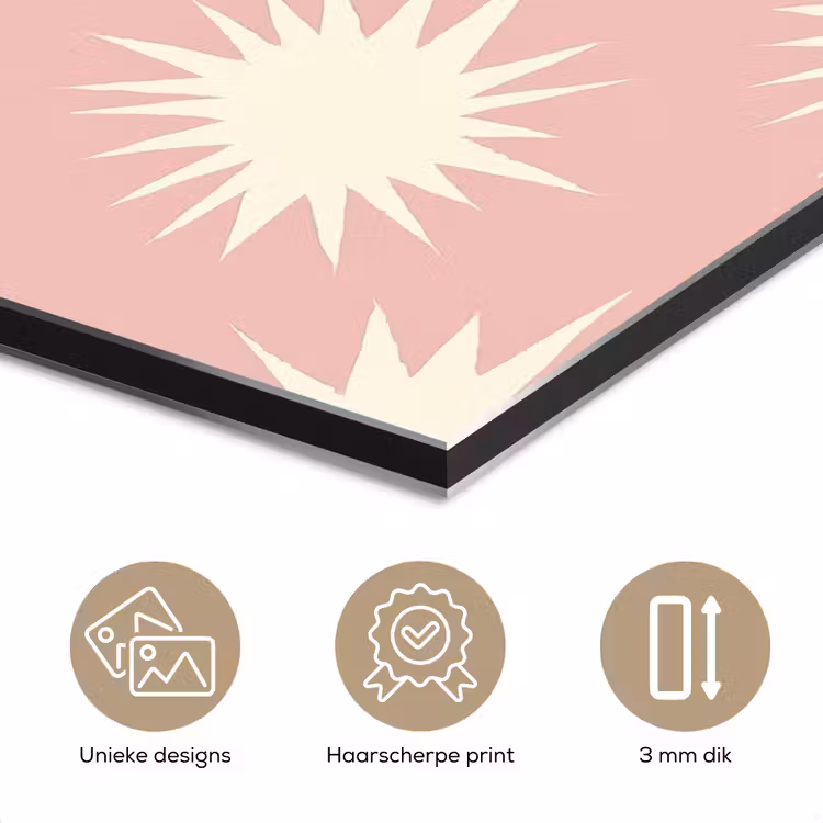 Zonnen - Patroon - Roze aluminium wit klein 46 -closeup_NL
