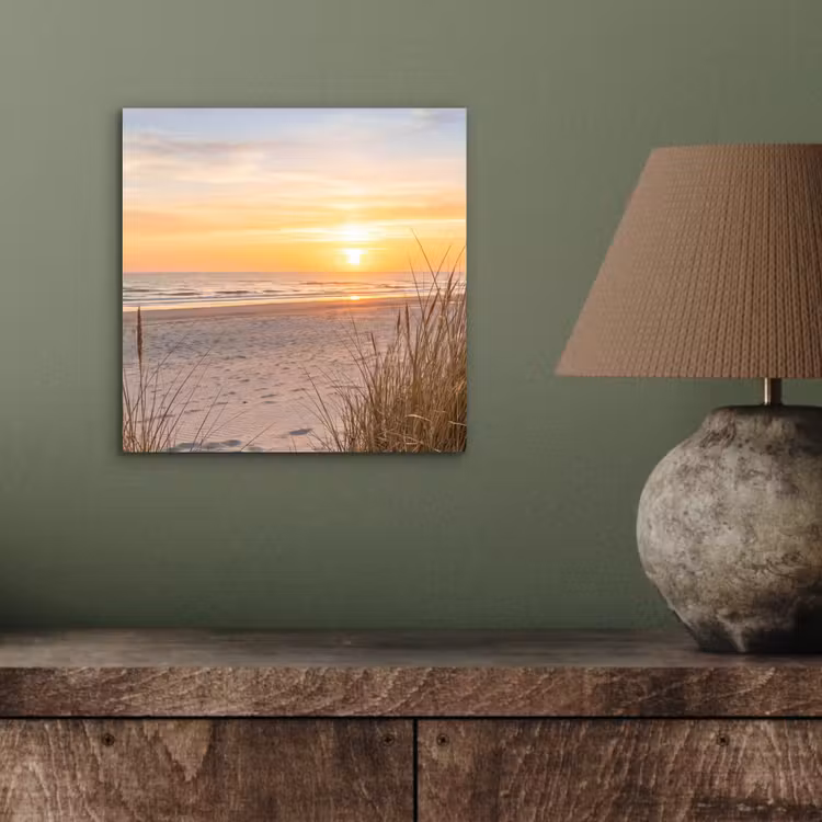 Zonsondergang - Duinen - Zee aluminium wit klein -sfeer2