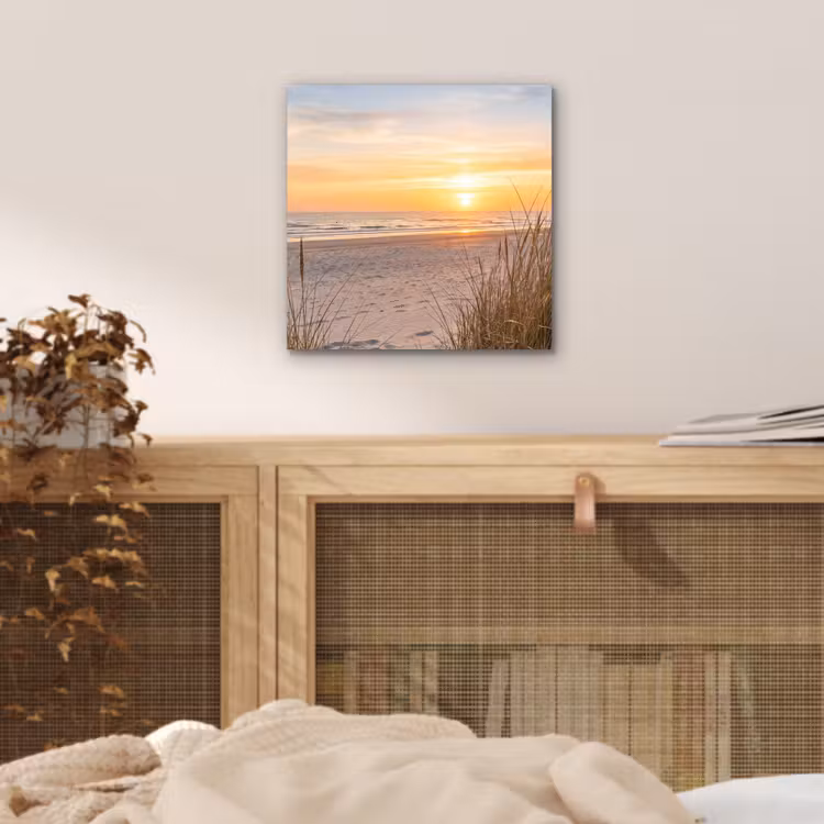 Zonsondergang - Duinen - Zee aluminium wit klein -sfeer3