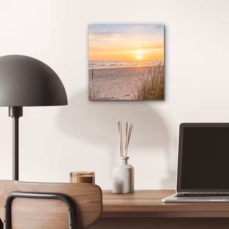 Zonsondergang - Duinen - Zee aluminium wit klein -sfeer5