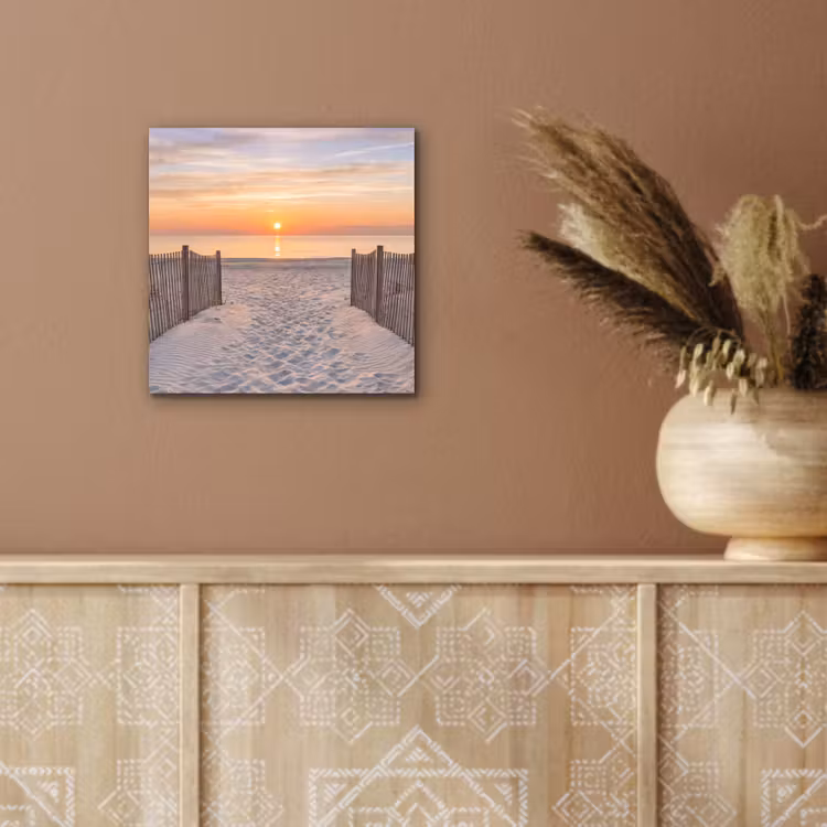 Zonsondergang - Strand - Zand aluminium wit klein -sfeer4