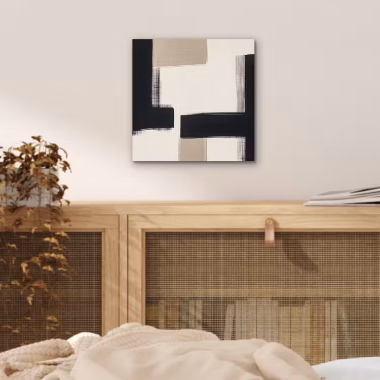Zwart - Abstract - Japandi aluminium wit klein -sfeer3