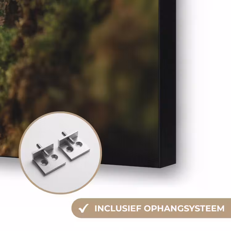 Aap - Boomstronk - Bruin Textielframe zwart klein -USP_ophangsysteemNL