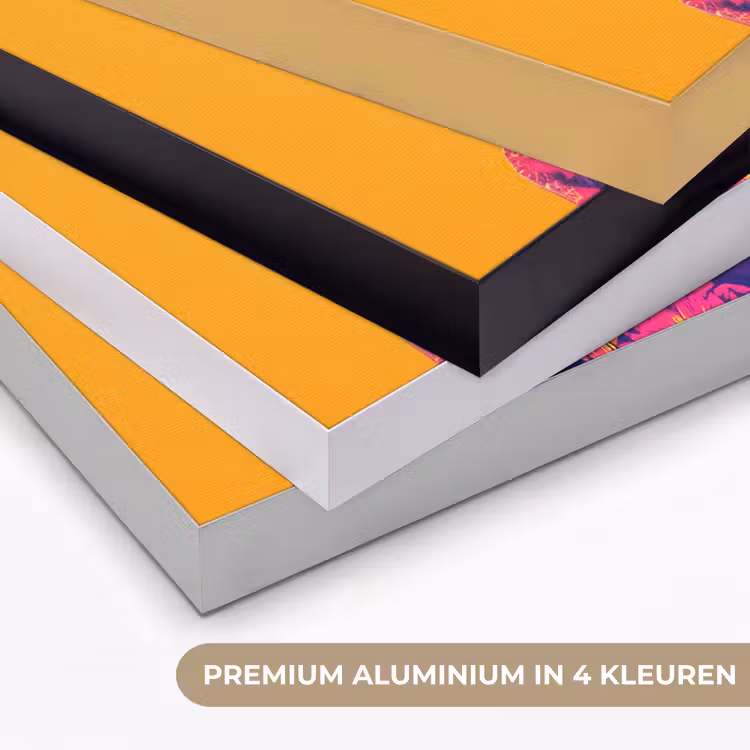 Aap - Kimono - Bloemen - Hoofdtooi Textielframe zwart klein -USP_kleurenNL