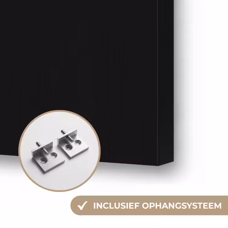 Aardbei - Goud - Zwart - Chrome Textielframe zwart klein -USP_ophangsysteemNL