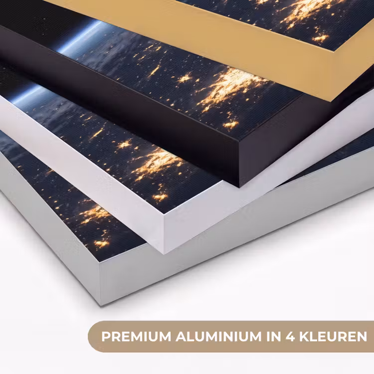 Art frame - Aarde - Nacht - Ruimte - Aarde - Nacht - Ruimte Textielframe zwart klein