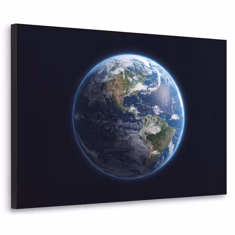 Art frame - Aarde - Ruimte - Kosmos - Aarde - Ruimte - Kosmos Textielframe zwart klein