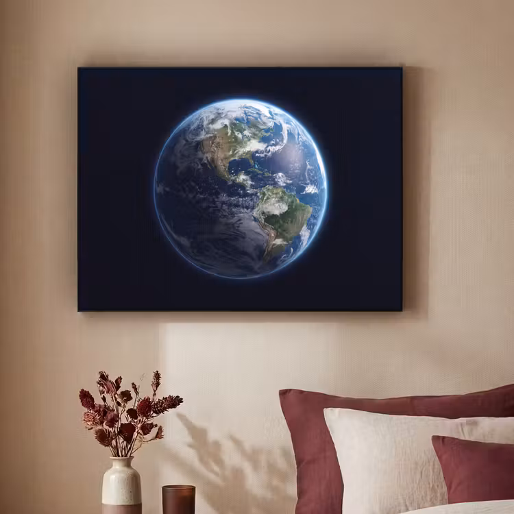 Art frame - Aarde - Ruimte - Kosmos - Aarde - Ruimte - Kosmos Textielframe zwart klein