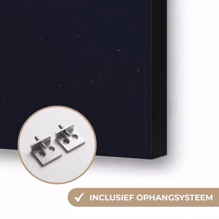 Art frame - Aarde - Ruimte - Kosmos - Aarde - Ruimte - Kosmos Textielframe zwart klein