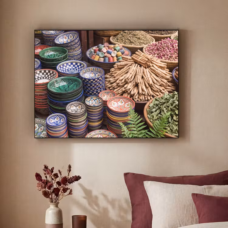 Art frame - Aardewerk - Oosters - Kleurrijk - Aardewerk - Oosters - Kleurrijk Textielframe zwart klein
