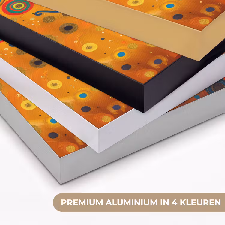 Abstract - Boom - Levensboom - Modern Textielframe zwart klein -USP_kleurenNL