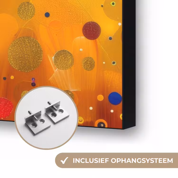 Abstract - Boom - Levensboom - Modern Textielframe zwart klein -USP_ophangsysteemNL